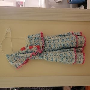 Lilly Pulitzer Bermuda Blue Eyelet One-shoulder Dress